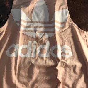 Sleeveless baby pink adidas shirt